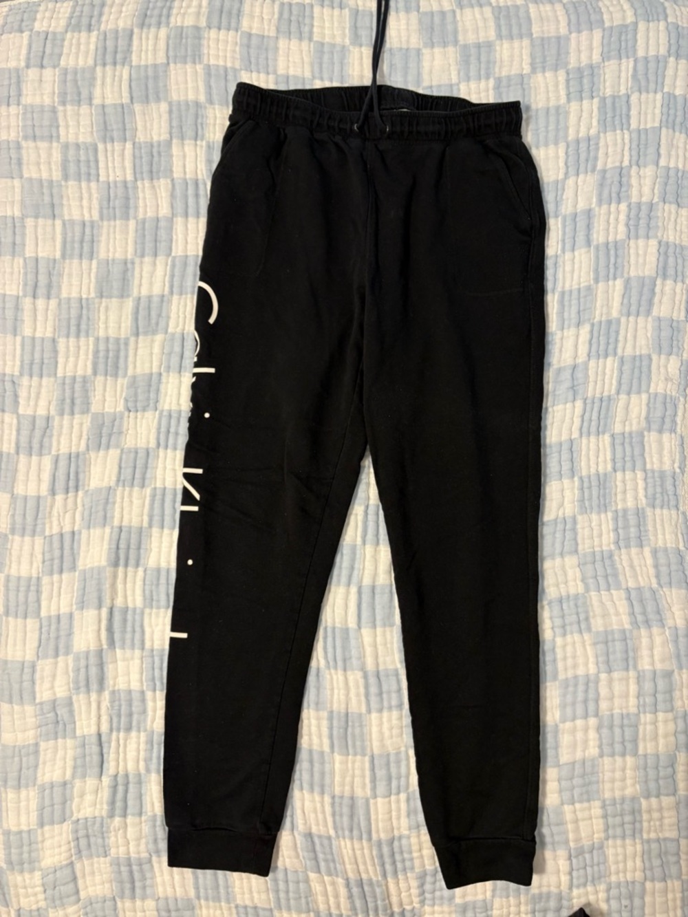 Calvin Klein Jeans Black Kids Jogger Sweatpants with Side Logo
